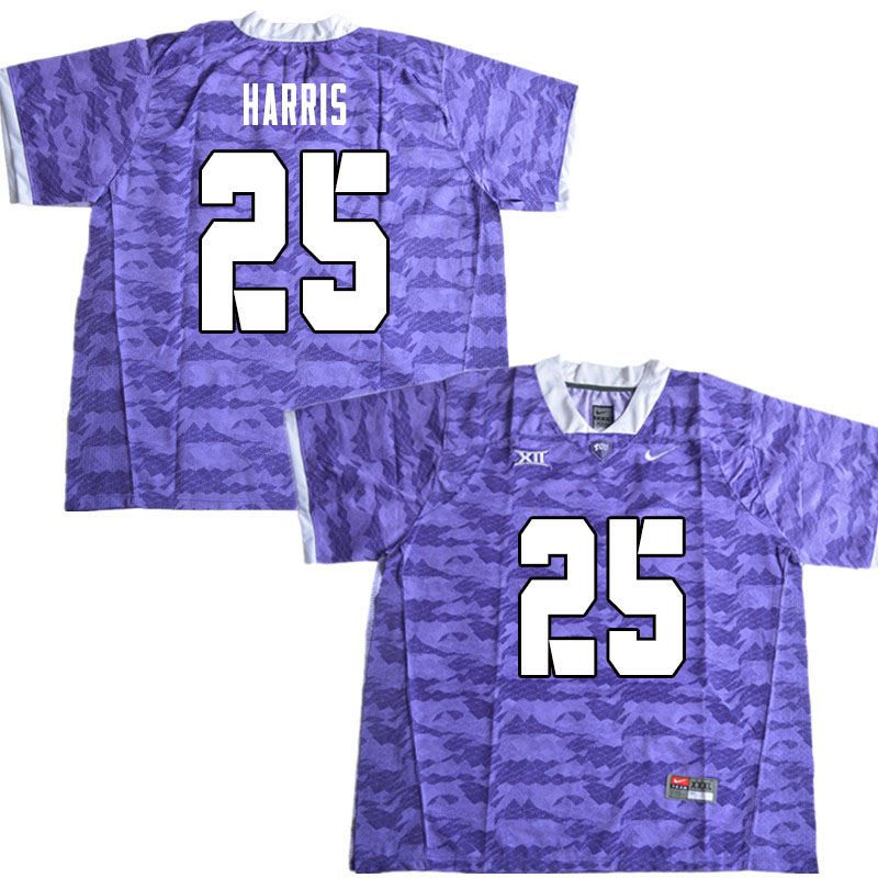 Men #25 Wyatt Harris TCU Horned Frogs College Football Jerseys Sale-Limited Purple - Click Image to Close